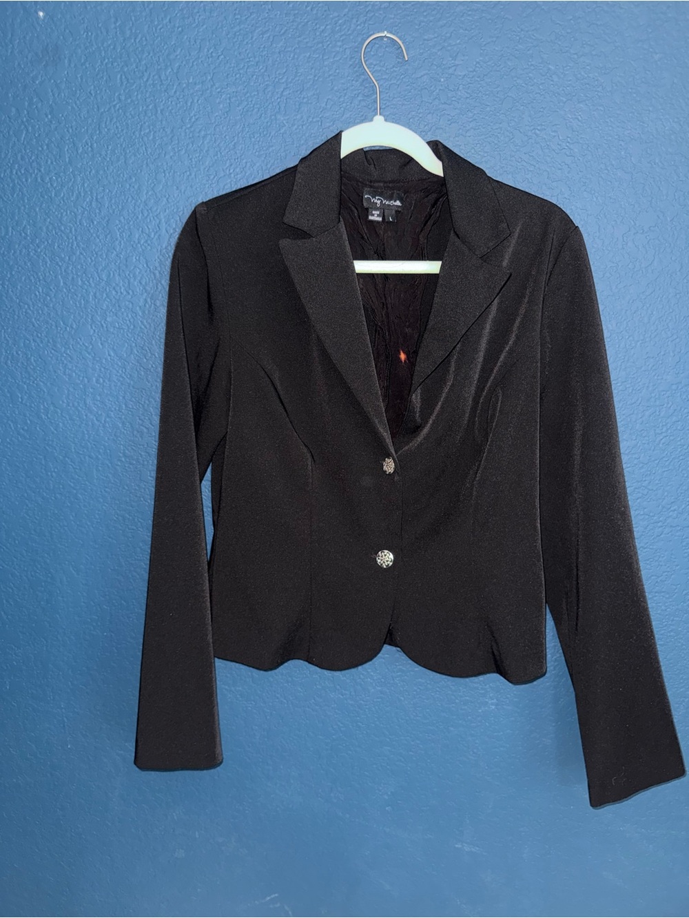 My Michelle Black Tailored Blazer with Decorative Buttons